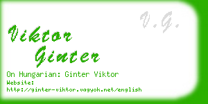 viktor ginter business card